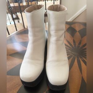 INTENTIONALLY BLANK White Platform Boots